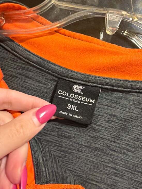 Miami Hurricanes Colosseum 3XL Heathered Charcoal & Orange Quarter-Zip Pullover - Picture 2 of 6